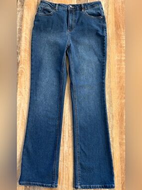 OAT‎ New York Flared / Bootcut Jeans Size 8 / 29 Medium Wash P0110-CA Denim